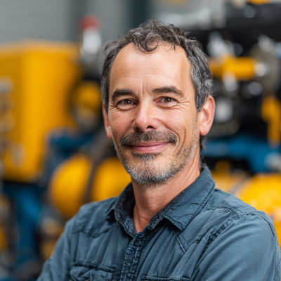 Service an der Druckluftanlage