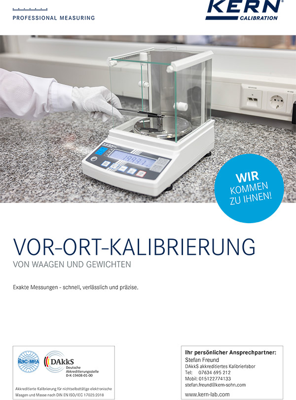 DAkkS-Kalibrierung von Waagen und Prüfgewichten