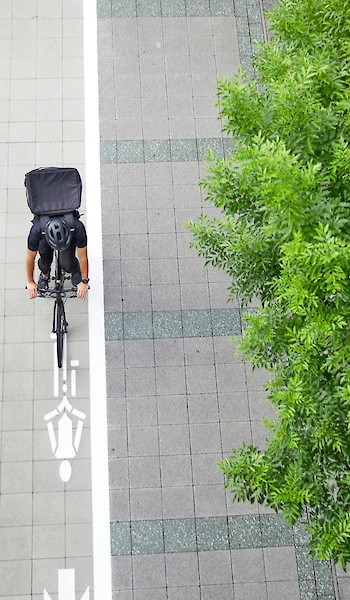 Recycling-Aggregate im Radwegebau
