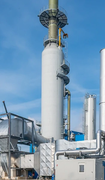 Gasreinigungsanlage mit Gipsgewinnung