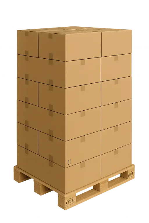 Europalette für den Speditionsversand
