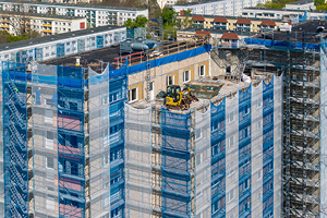 Gerüstlösung für Hallenneubau