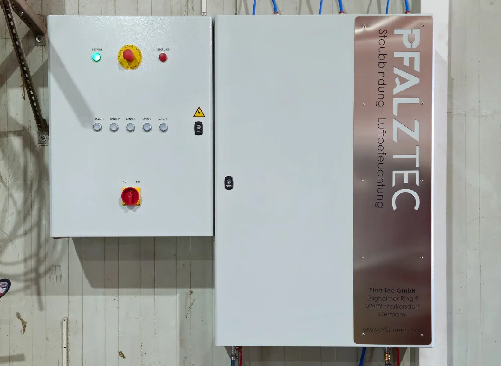 Dust suppression and air humidification system