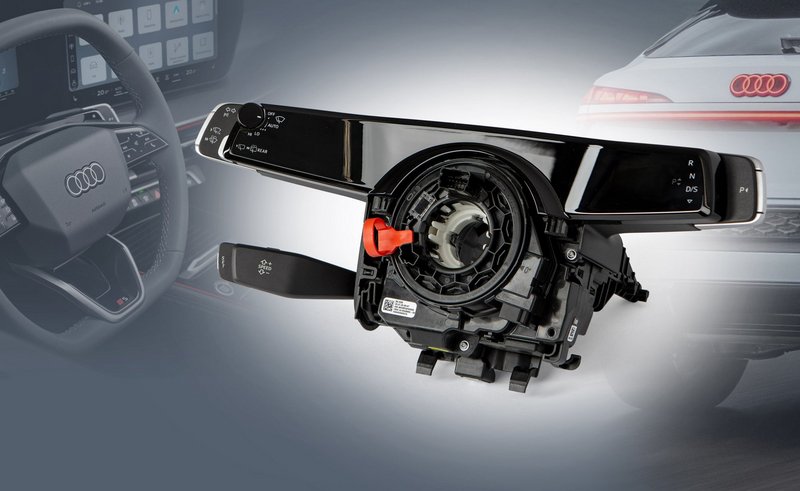 Audi Q3 steering column module with EMS high-performance polyamides