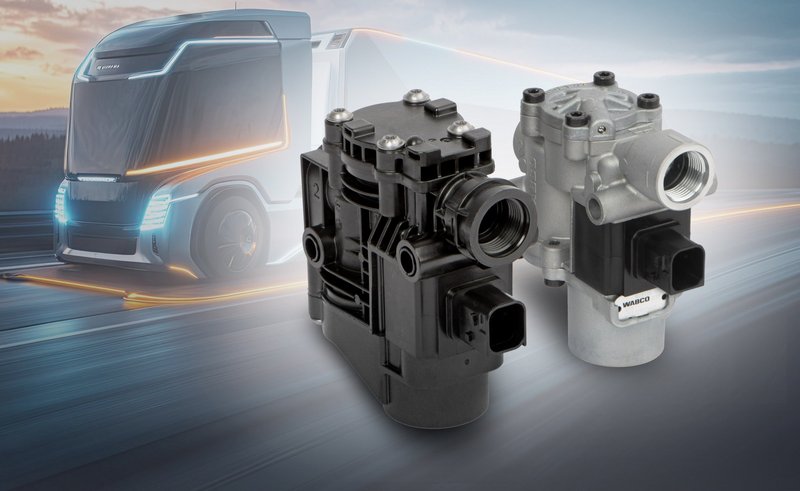 Solenoid valve (ABS) for commercial vehicles in Grivory HTV-5H1 – replaces aluminum
