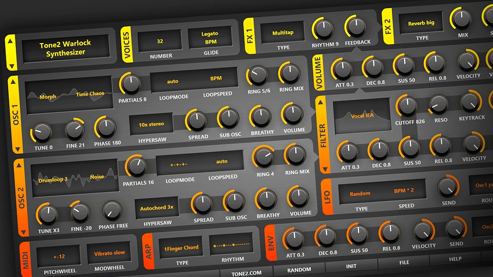Tone2 Warlock Synthesizer