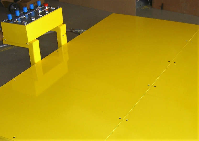 Air cushion transporter with external drive for rotors up to approx. 80 t
