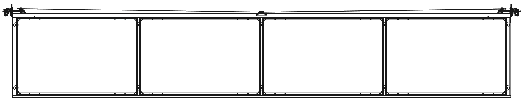 LS-H-4 – pivotierender Support für 4 bifaziale Paneele quer (ca. 1,8 kWc)