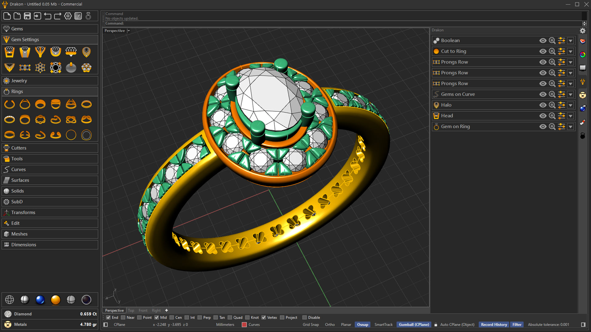 3D-Schmuckmodelle (Drakon Software)