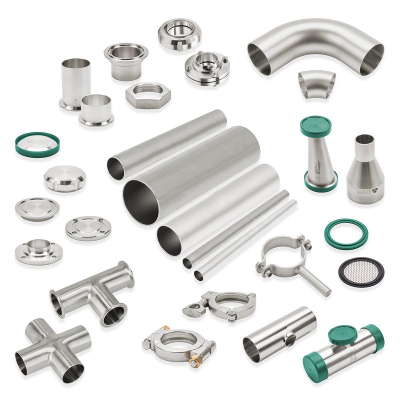 Hygienische Rohre und Fittings