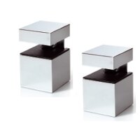 Bodenhalter-Set 40x55 mm, Chrom poliert