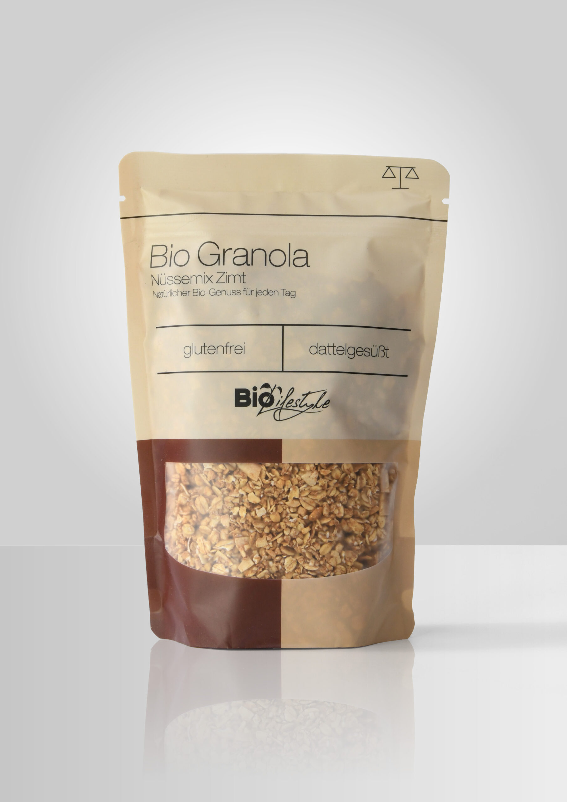 Bio Granola Nüssemix Zimt, glutenfrei, 350g
