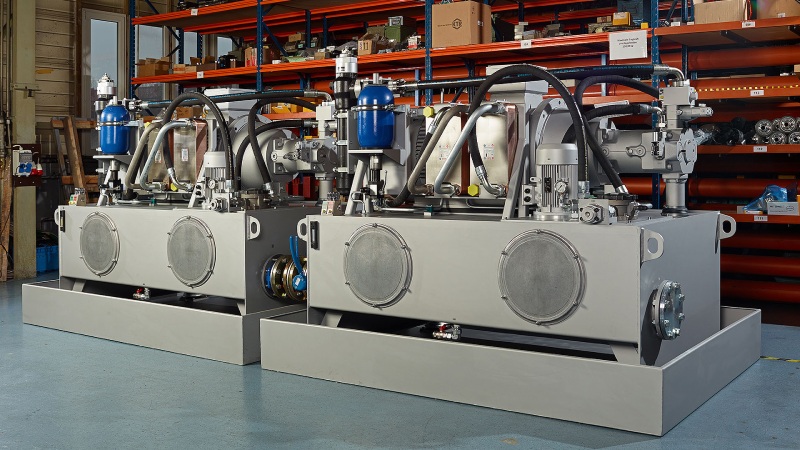Hydraulikaggregat mit Verrohrung