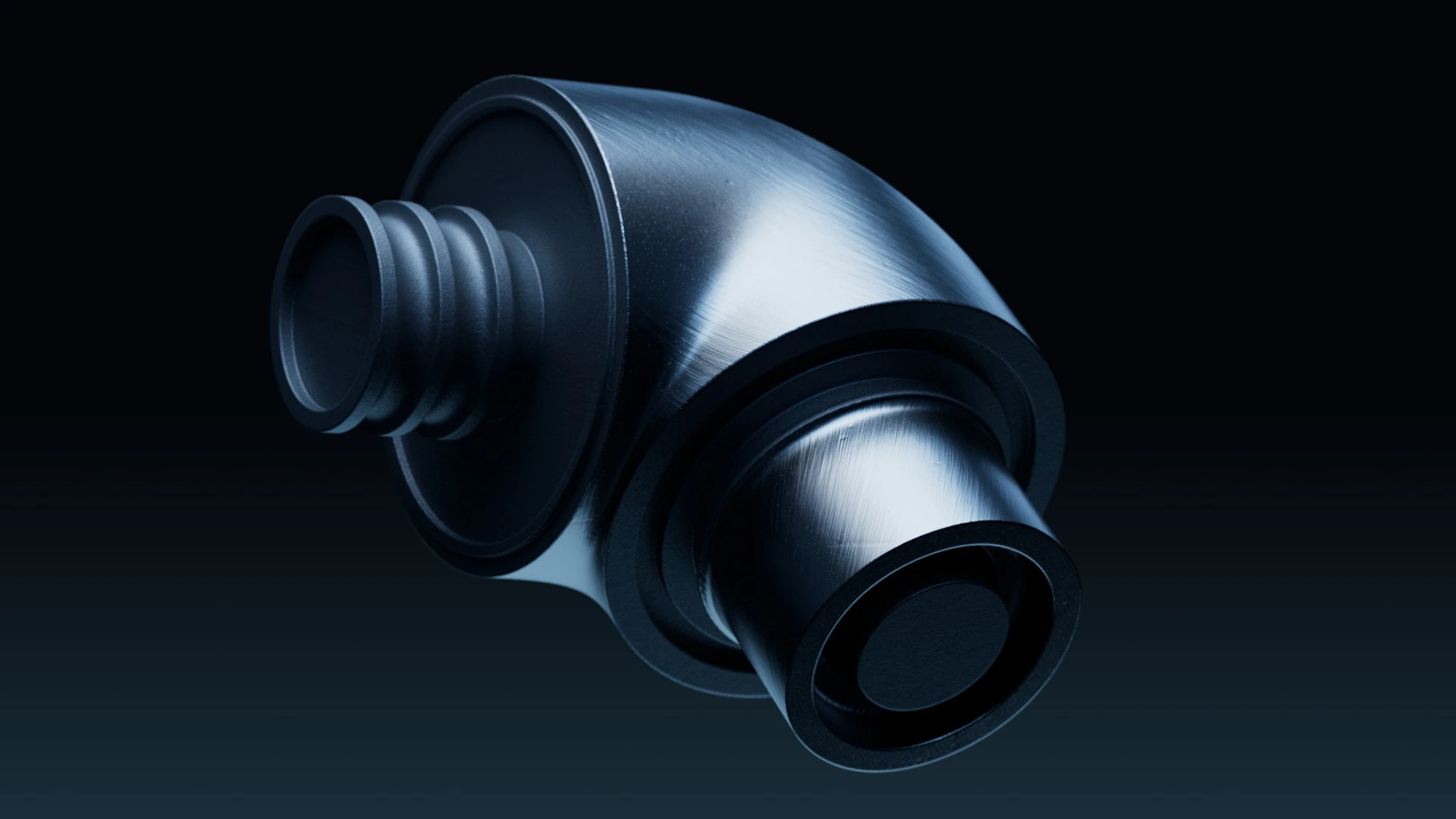 Robot component with brushed surface