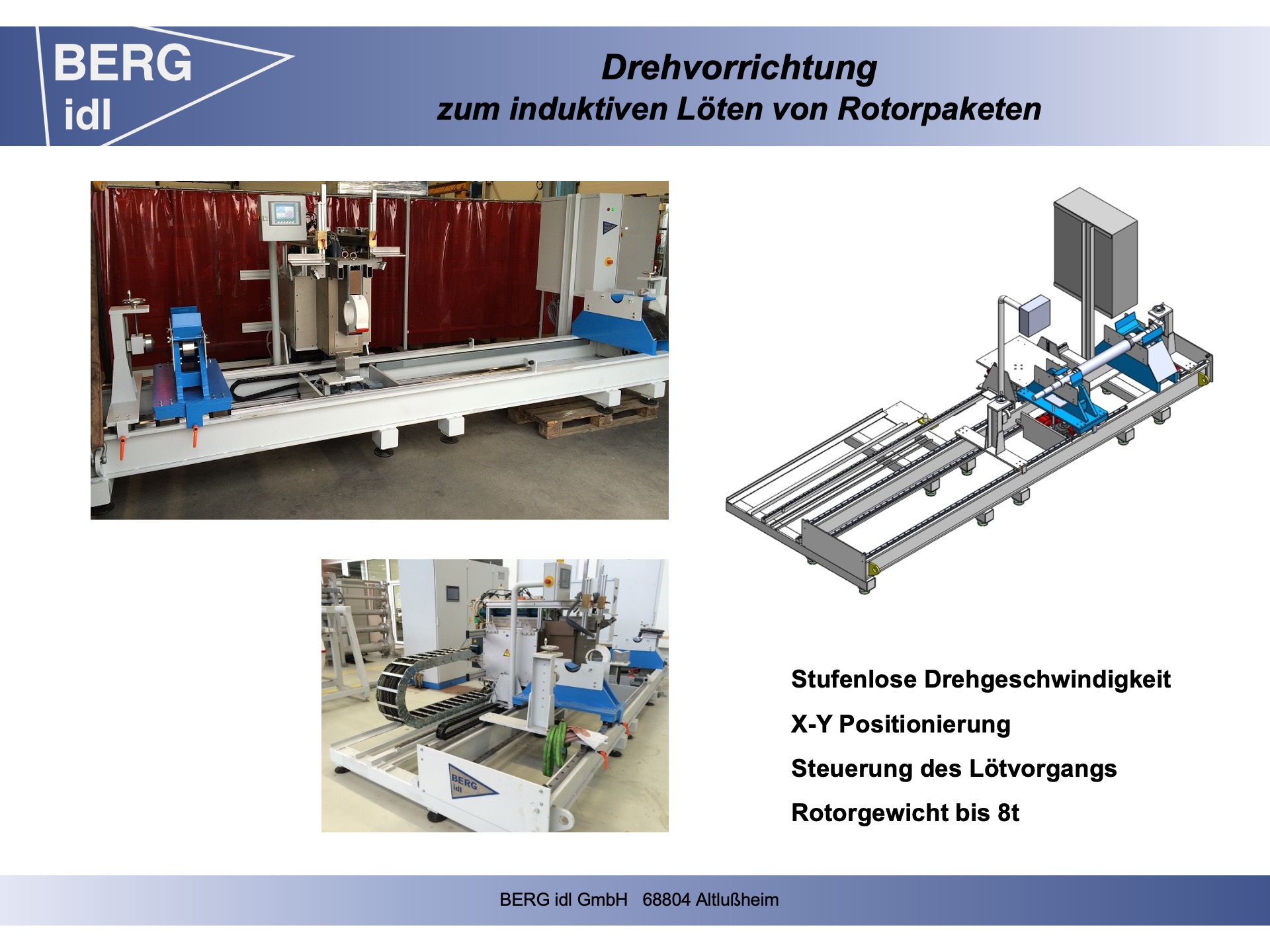 Drehvorrichtung zum induktiven Löten von Rotorpaketen
