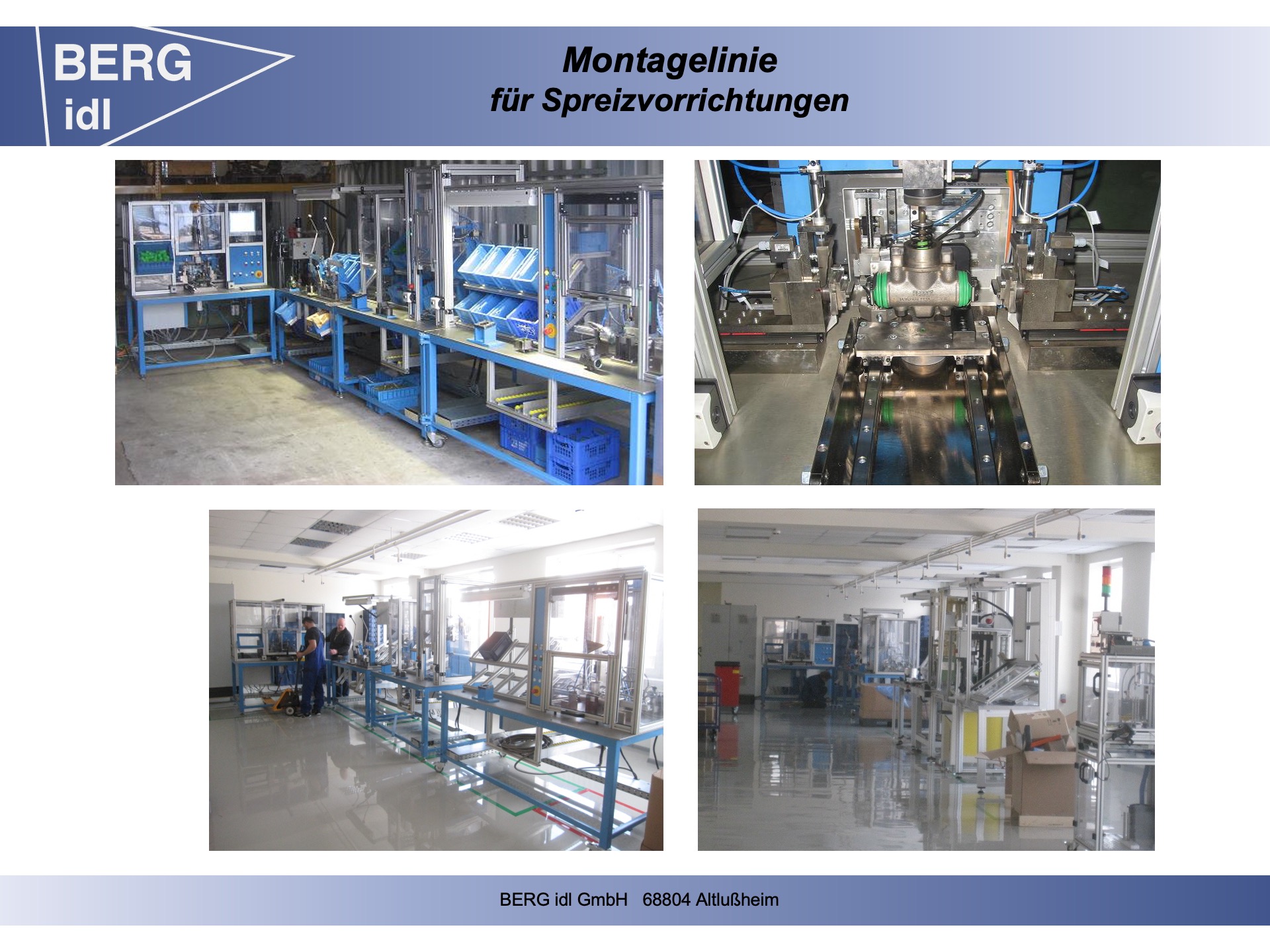 Montagelinie für Spreizvorrichtungen
