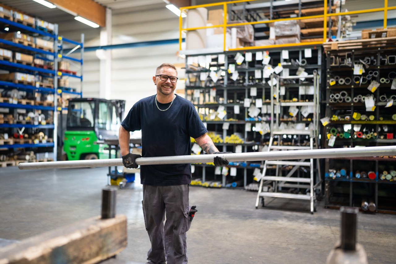 Metal pipes from stock