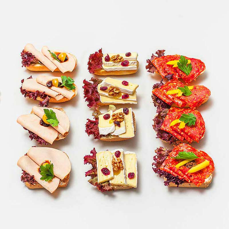 Meeting Platter E with assorted filled half rolls