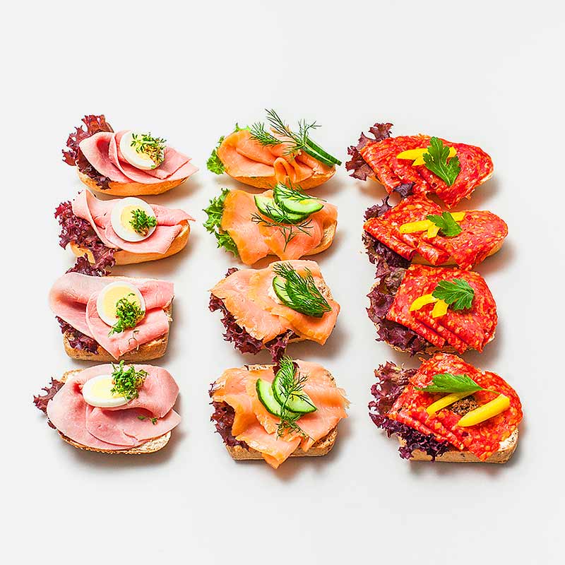 Meeting Platter D with assorted filled half rolls