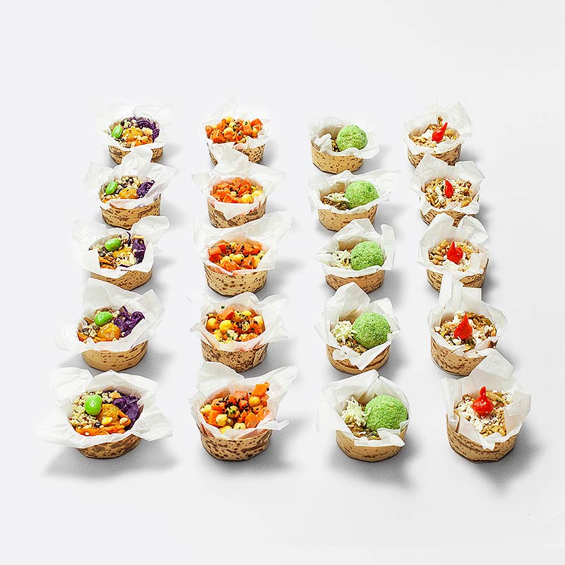 Platter of 20 with mini poke bowls