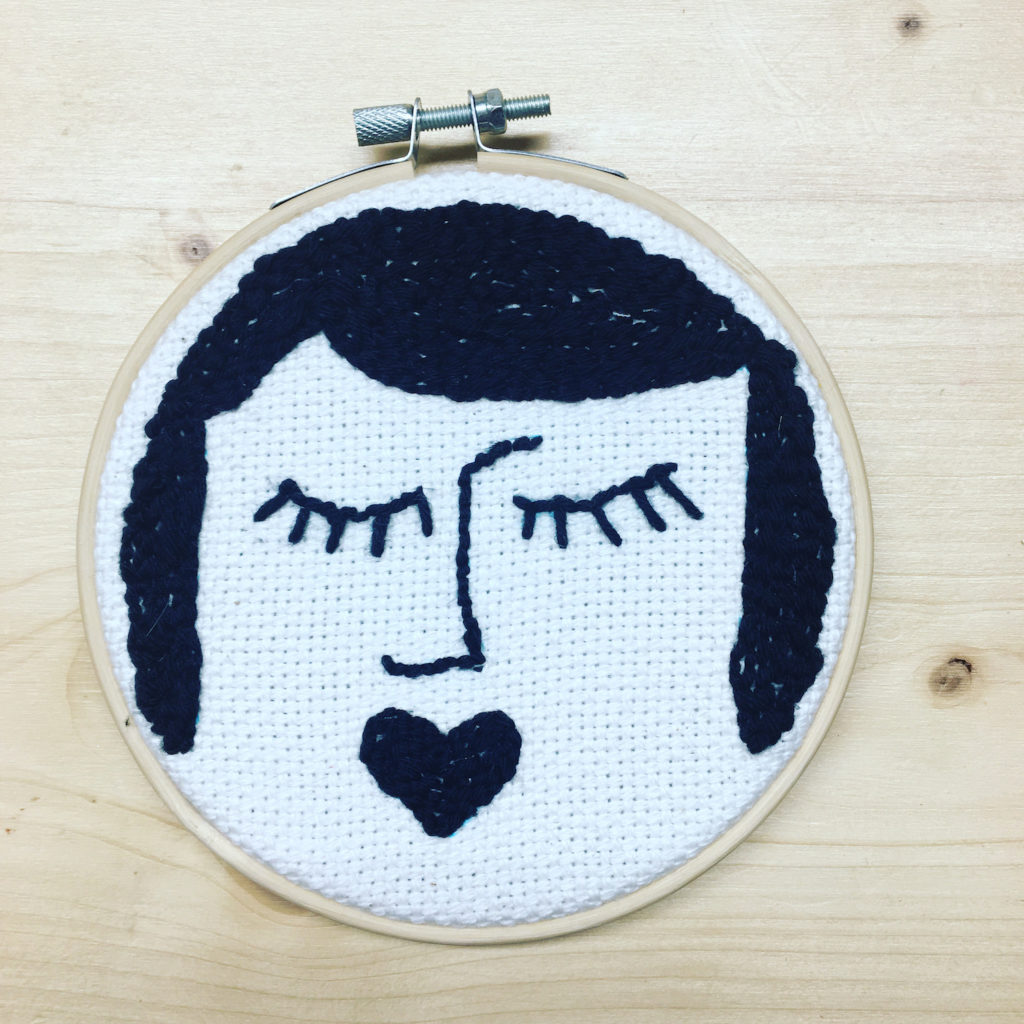 Punch-Needle-Arbeit