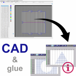 CAD-gesteuerter Leimauftrag mit Matrix Pattern Generator