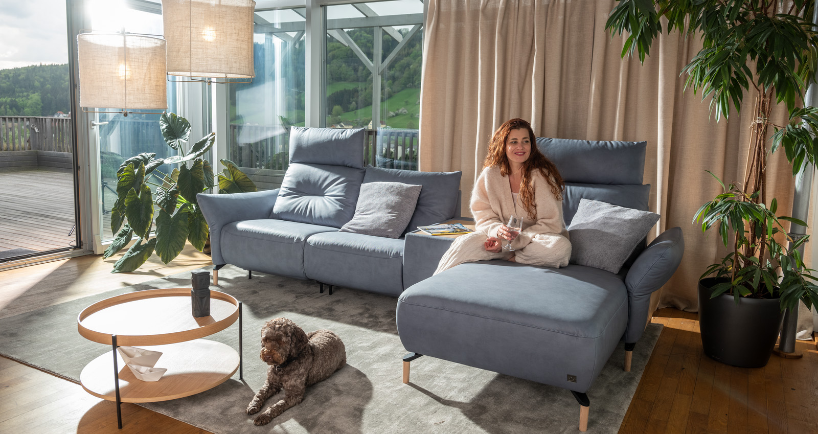 Ecksofa LYON im Wohnraum