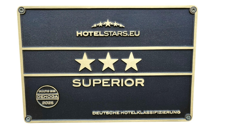 Hotelklassifizierung 3 Sterne Superior (DEHOGA)