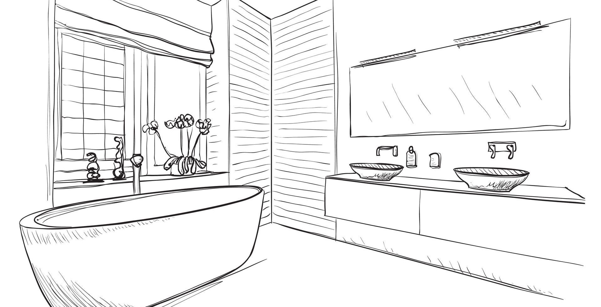 Badezimmer-Planung und -Ausführung