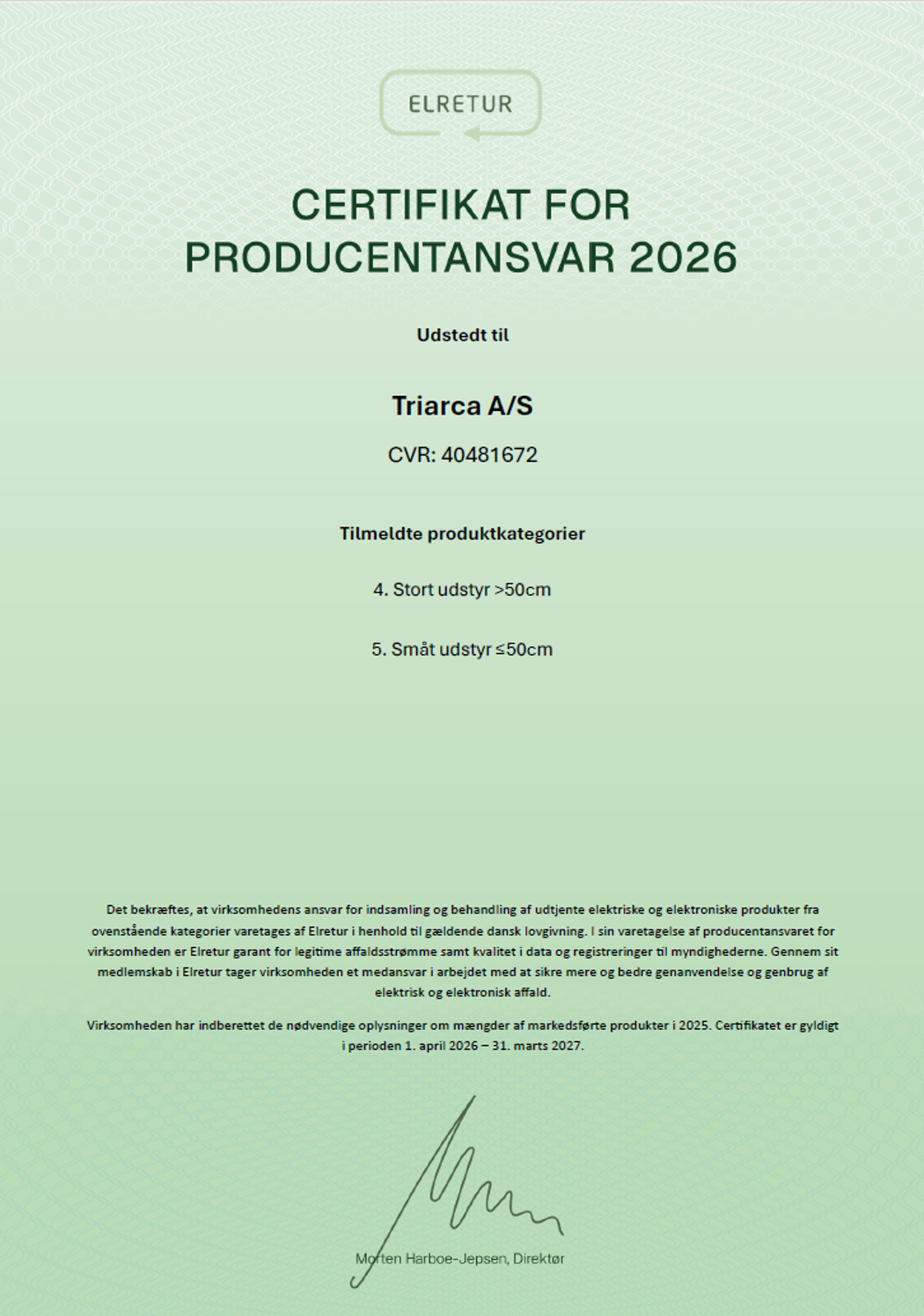 Triarca Produktdarstellung