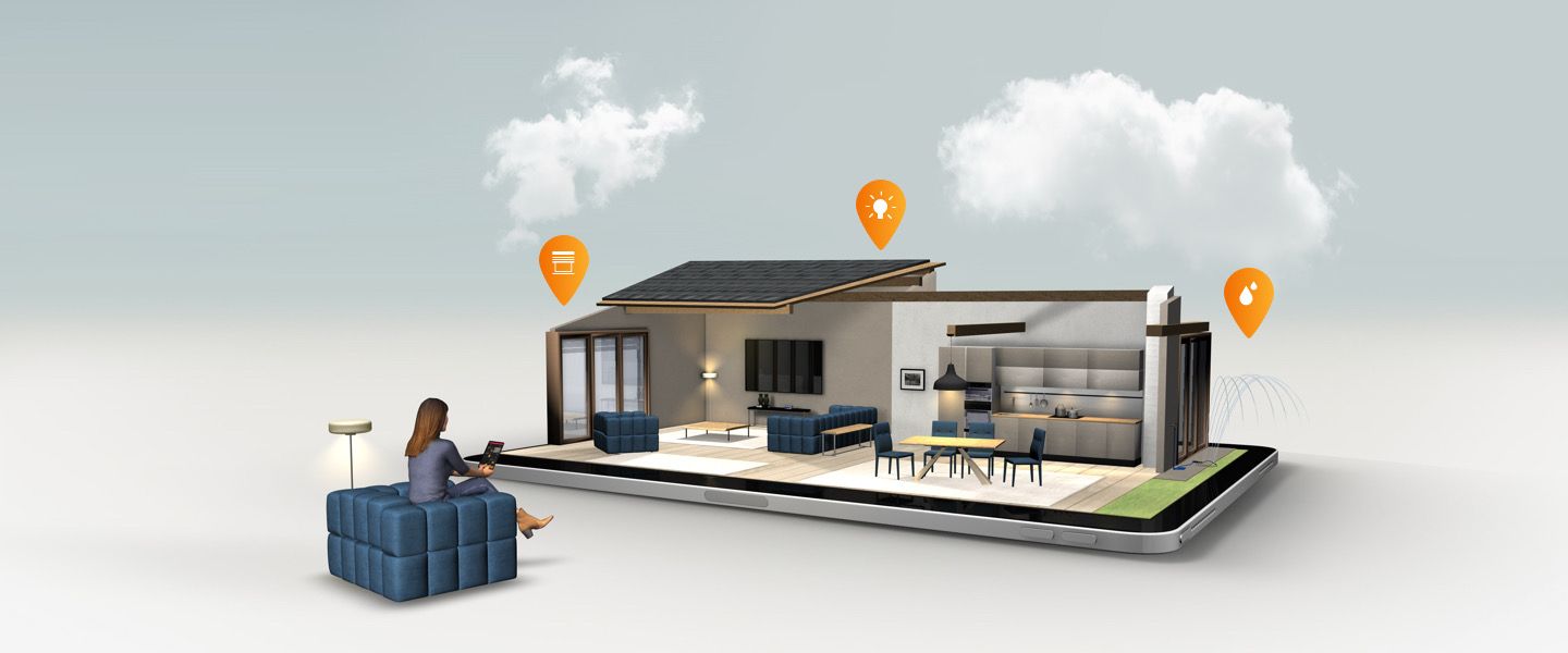 Smarthome-Systemübersicht (App-Darstellung)