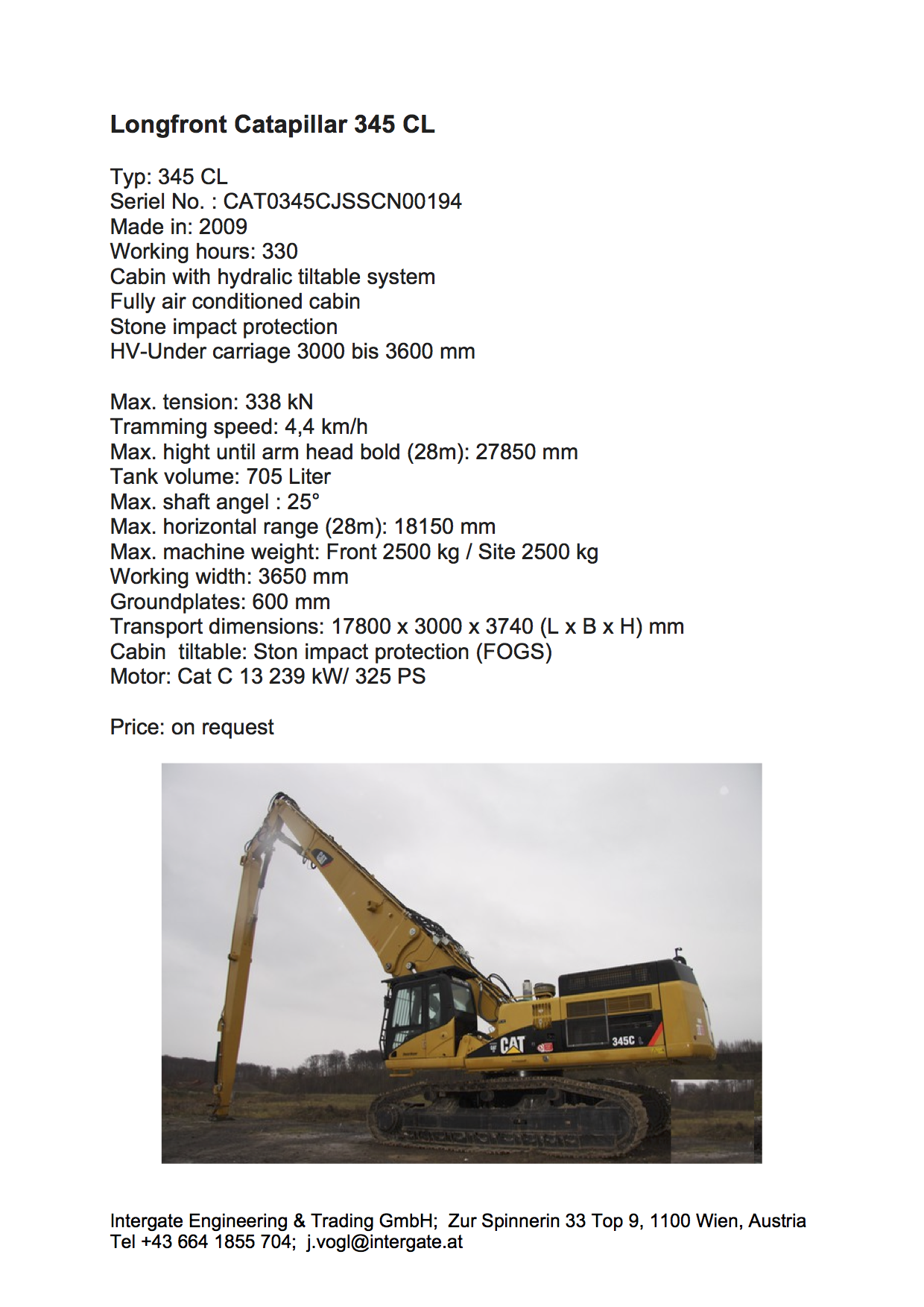 Kettenbagger Caterpillar 345 CL