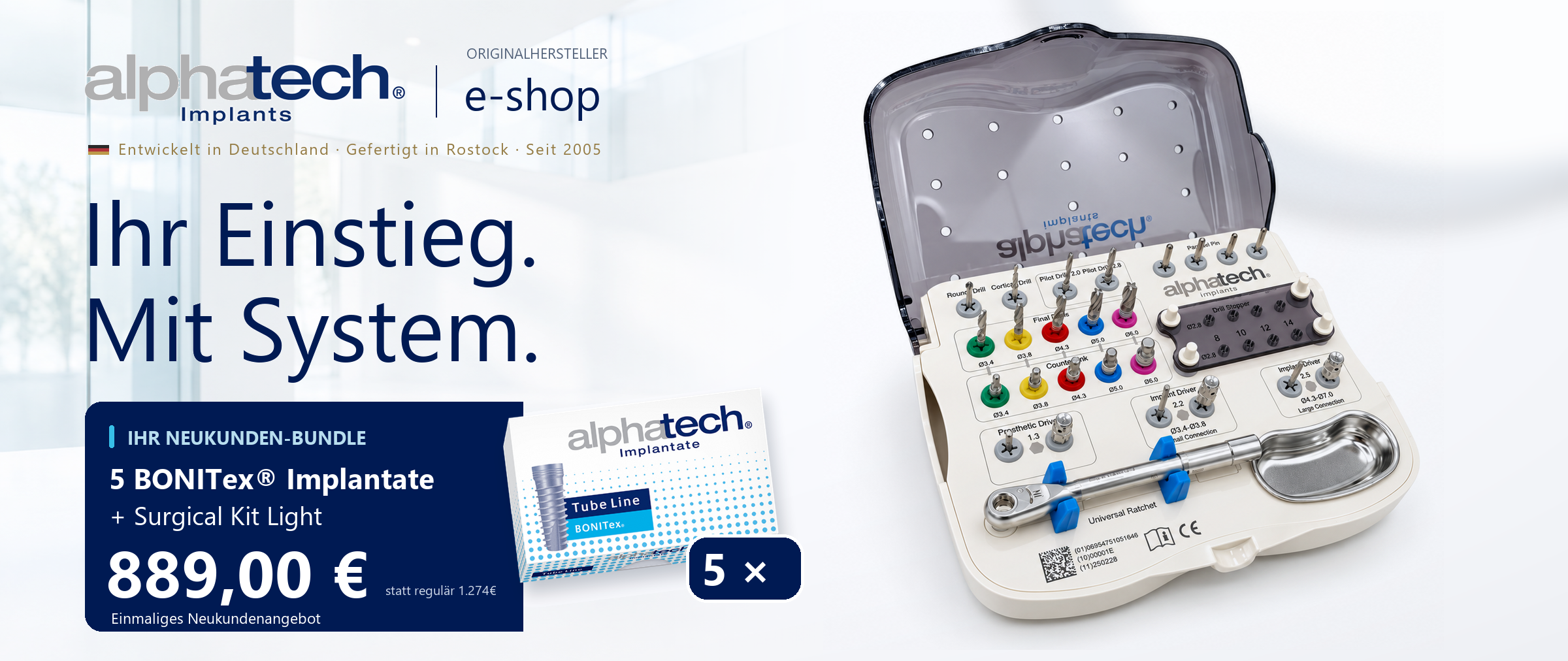 BONITex® Implantate und Surgical Kit Light