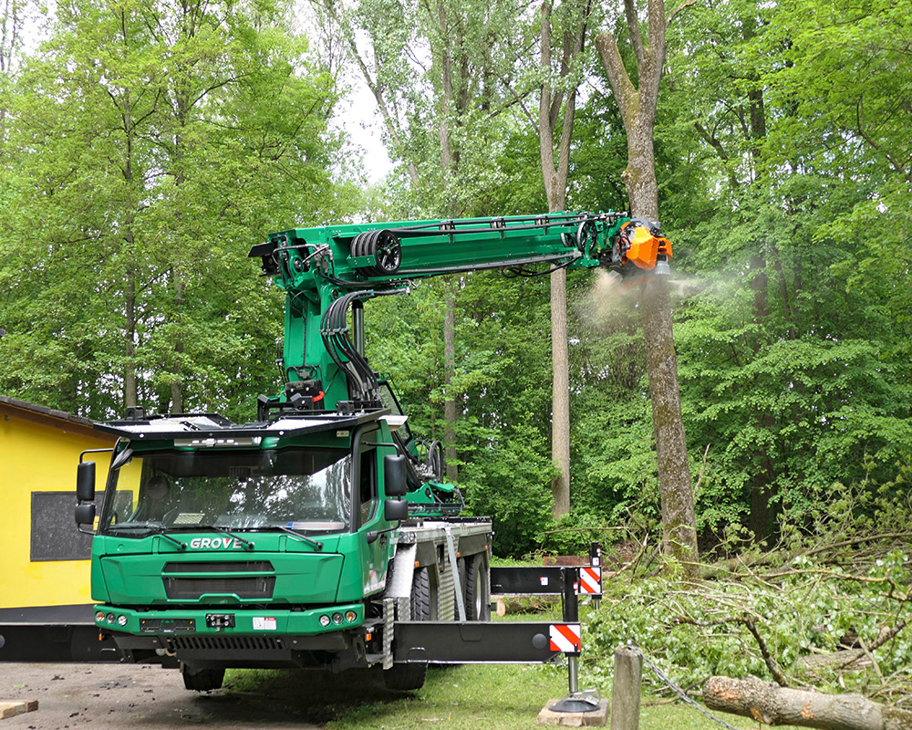Fällzange für Baggeranbau