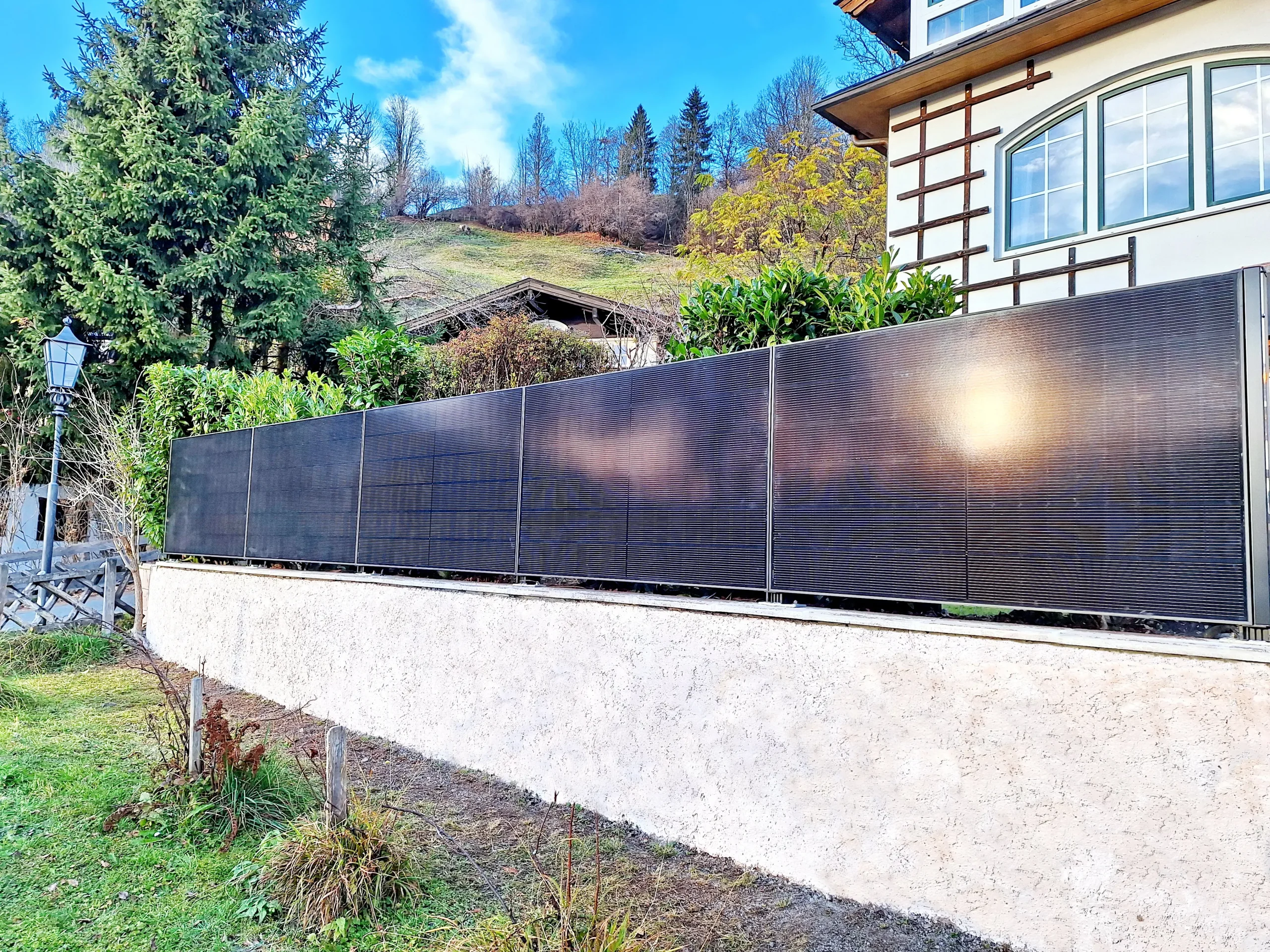 ClickWall Solarzaun als Sichtschutz, Villa Oberrau (AT)