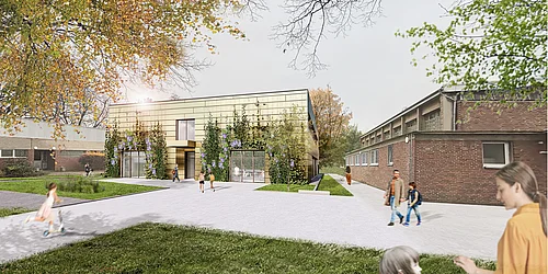 Barrierefreie Mensen einer Schule in Krefeld