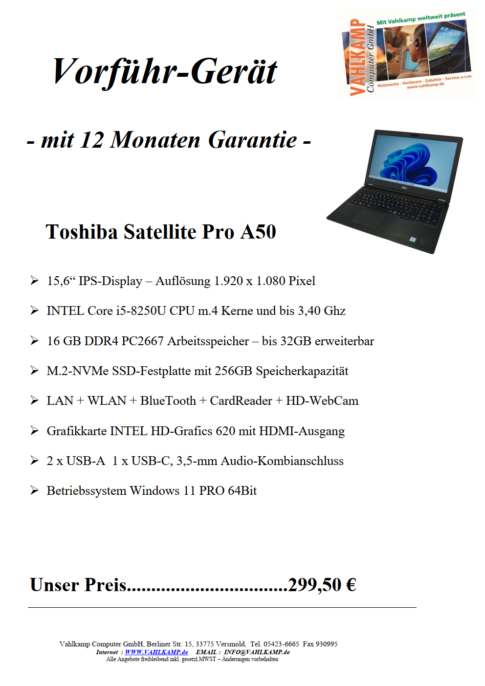 Gebraucht-Notebook (Toshiba)