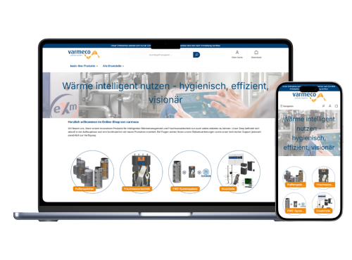 varmeco Onlineshop für Systempakete, Speicher und Frischwassertechnik