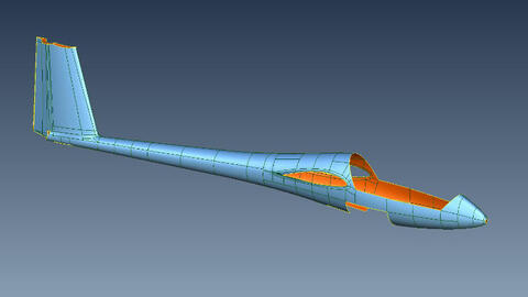 Segelflieger (NURBS-Flächenrückführung)