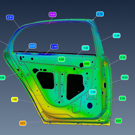 Autotür (3D-Messung im Messraum)