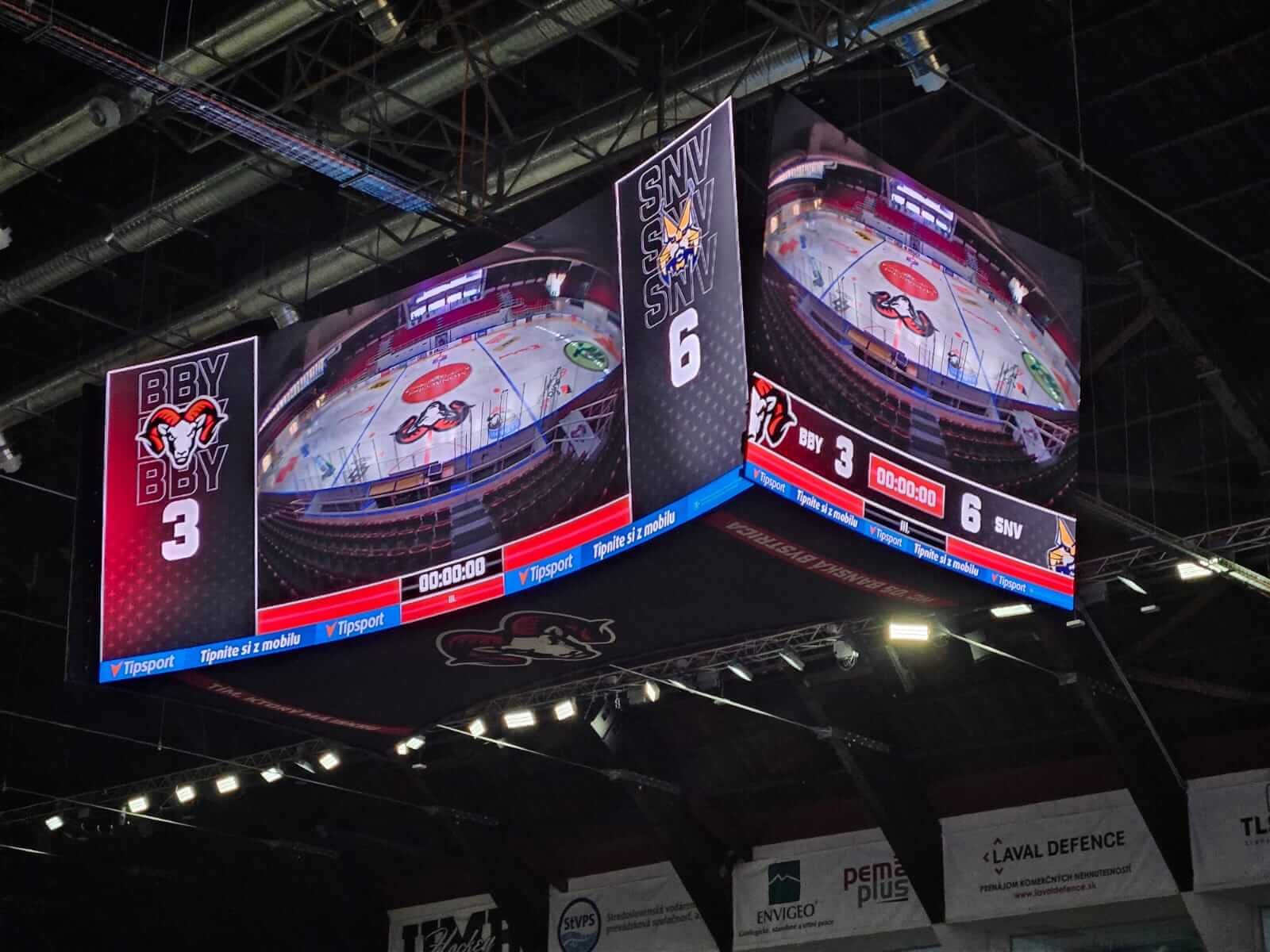 Perimeter-Displays in einer Sportarena