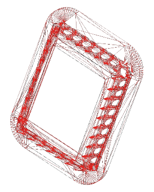 CAD-Datenmodell mit Netzlinien