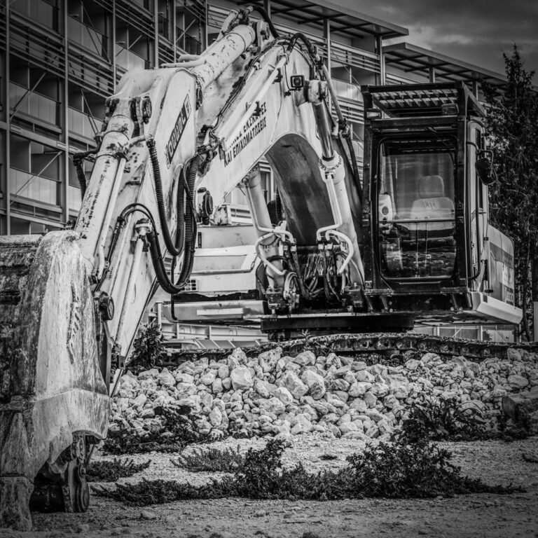 Erdbaumaschine im Einsatz