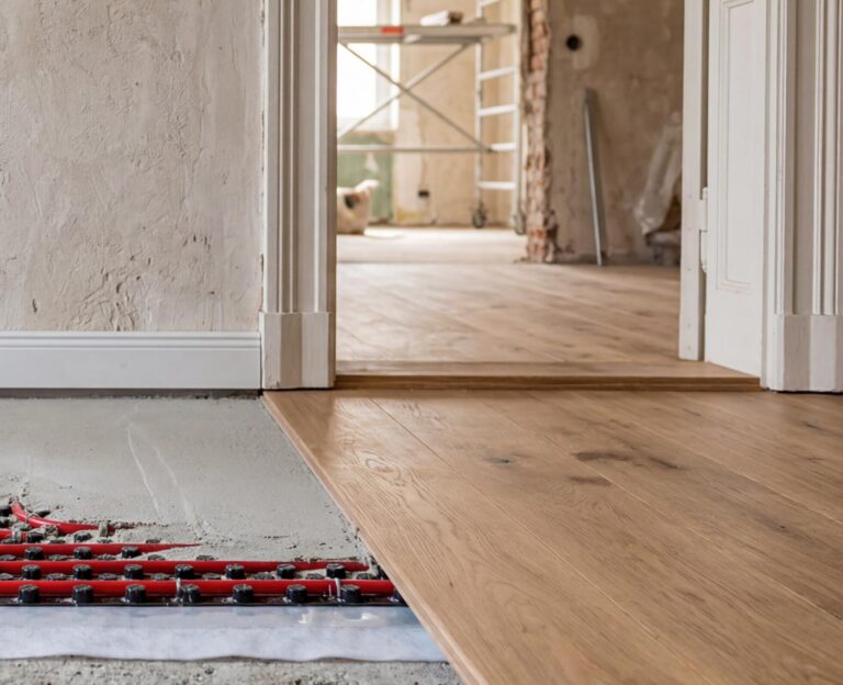 Aufbauhöhe der BTF Flüstermatte im Bodenaufbau