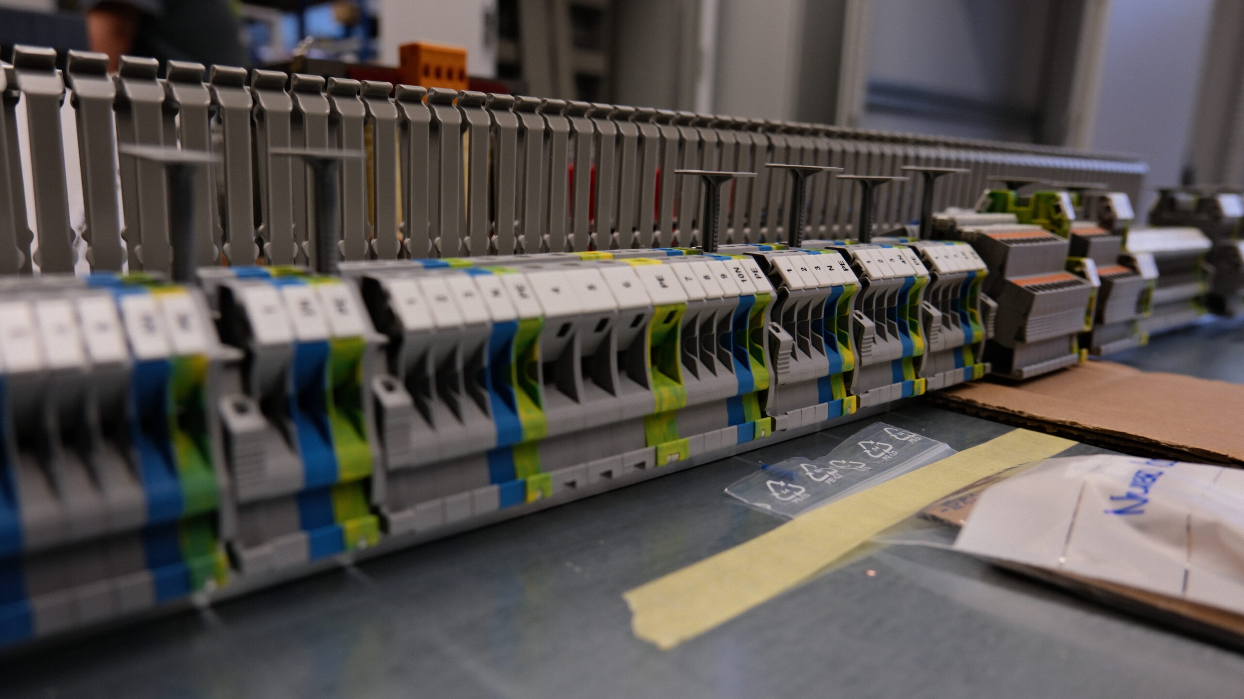 Detailed view of wiring