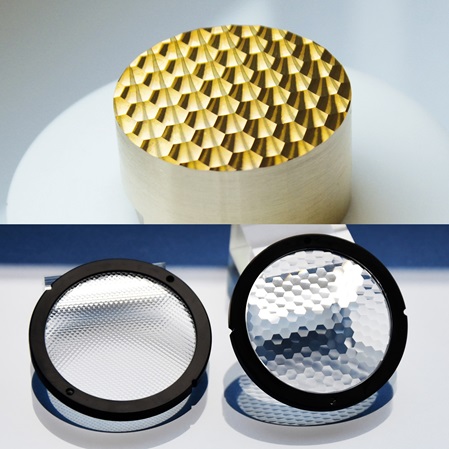 Formeinsatz und fertige Optik