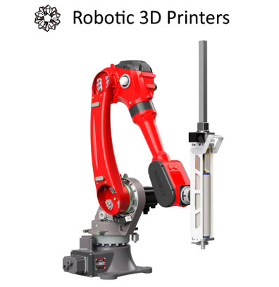 Roboterarm für den 3D-Druck von Beton und Ton
