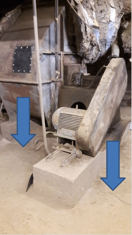 Schwingungsmessung an einem Ventilator