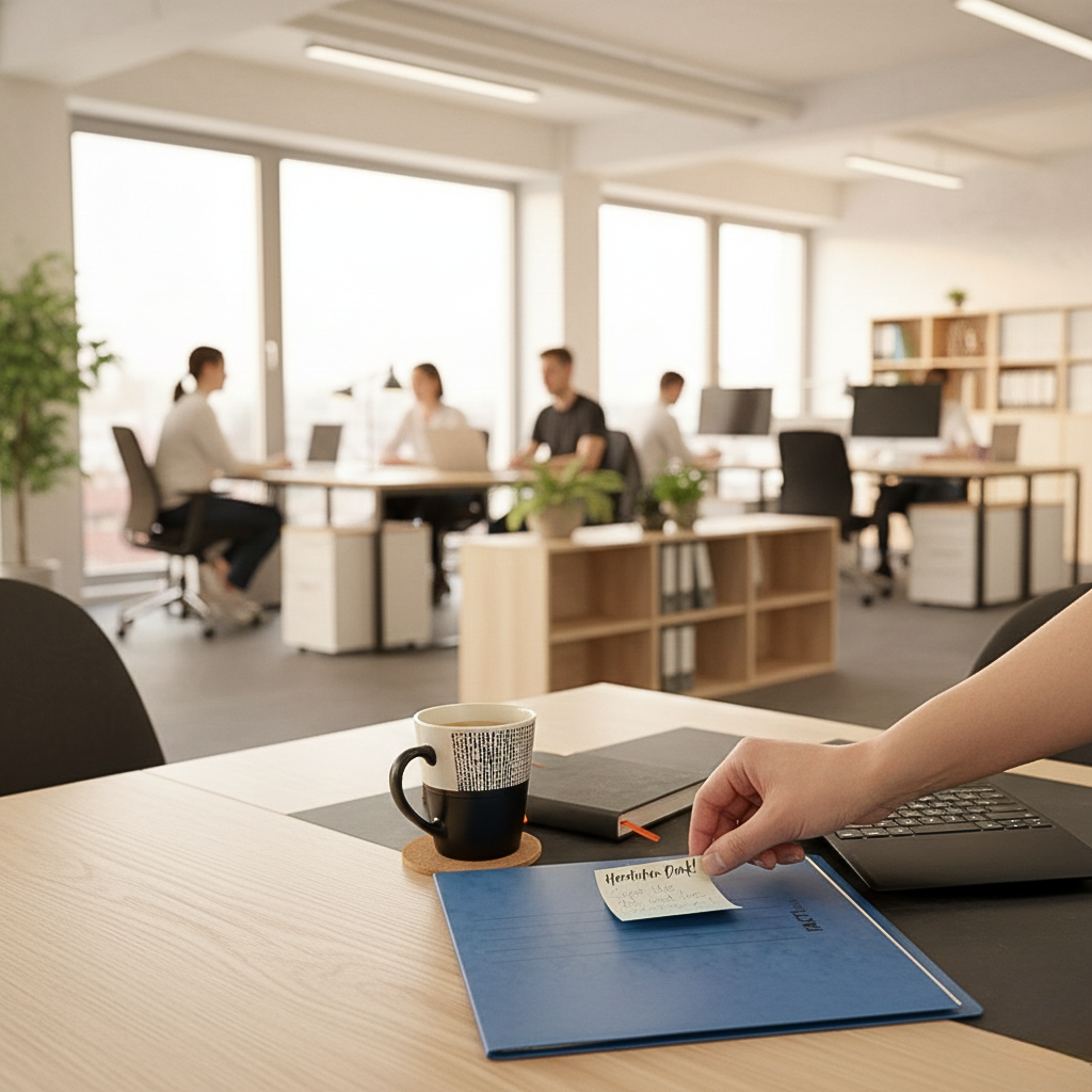 Dankzettel als Wertschätzungs-Routine im Büro