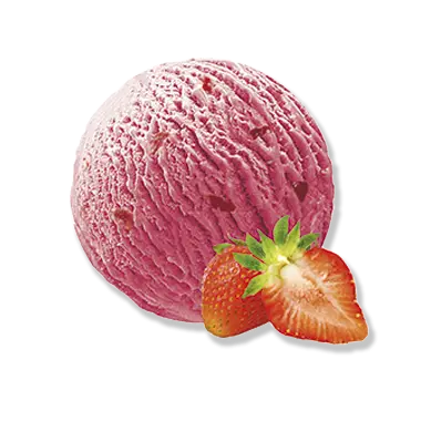 Erdbeere mit Erdbeerstückchen
